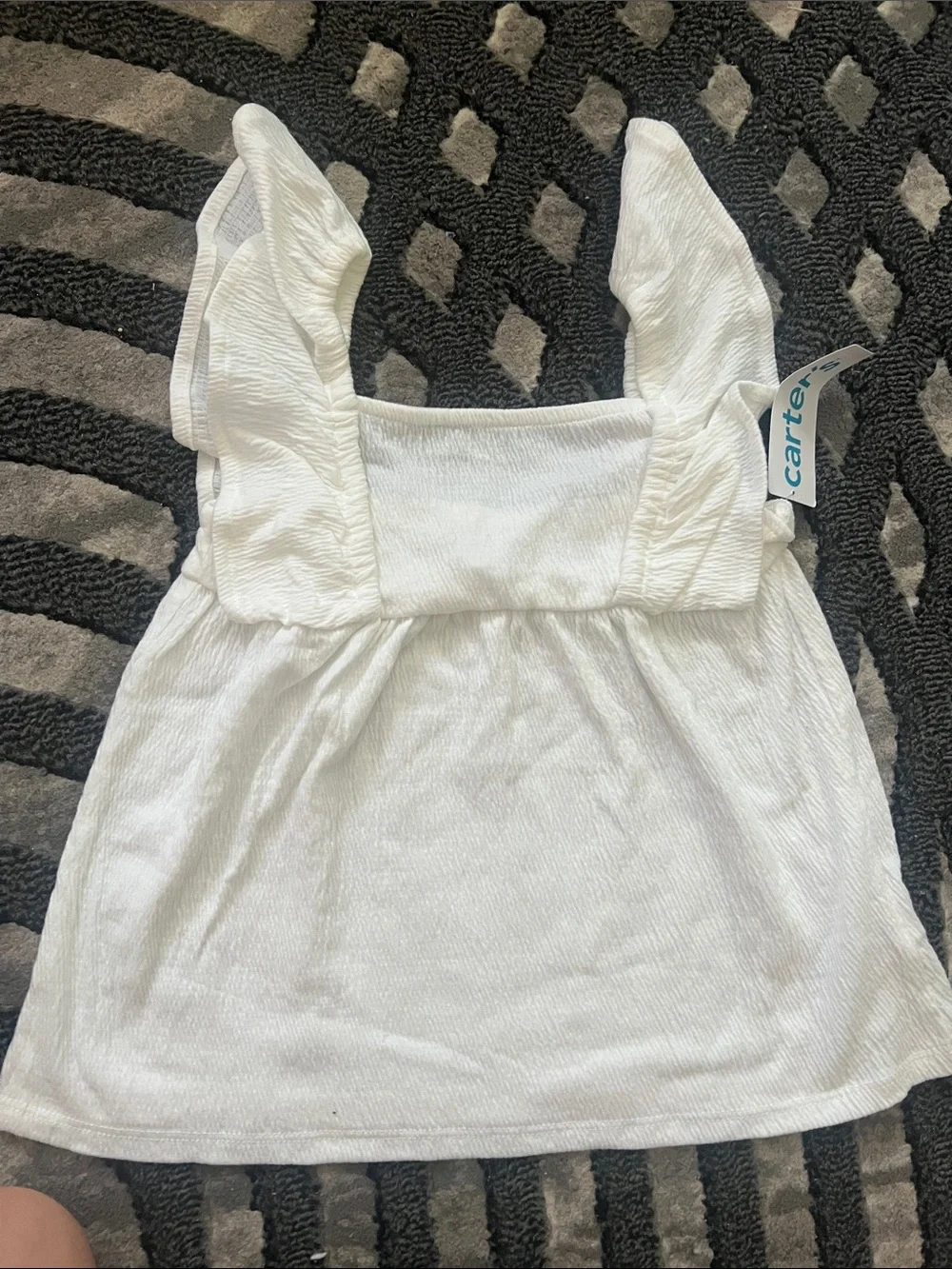 Carter's Pink Sequin Rainbow Tee & White and Mint Mix Tops